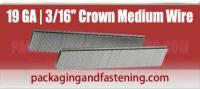 1 Inch x 3/16 Inch Crown SENCO® 19 Gauge Electro-Galvanized Medium Wire