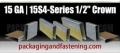 15S4-57G 15 gauge 1/2 inch crown staples are here at packagingandfastening.com on-sale.