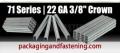 3/8 Inch Leg 3/8 Inch Crown Stainless Steel .027 x .023 Fine Wire Furniture Staple; 20M per Box; 10 Boxes per Case - Similar to Bostitch BA-7110, BEA 71, Fasco EE7, Empire 7, Senco C
