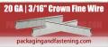3/8 Inch x 3/16 Inch Crown SENCO® 20 Gauge Fine Wire Electro-Galvanized