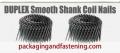 .120 x 2-1/8 Inch Duplex Head Smooth Shank Bright Coil Nail 5.4 M/Bx 1 Bx/Cs; Unit Price - 1 Case